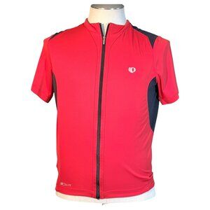 Pearl Izumi Cycling Jersey Mens Elite Series Size Large Red‎ Black Full Zip Pol